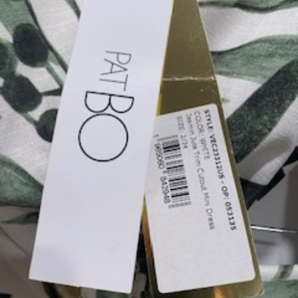 BNWT PatBO | Jasmine Jute Trim Cut-Out Mini Dress in size 2 - Picture 6 of 10